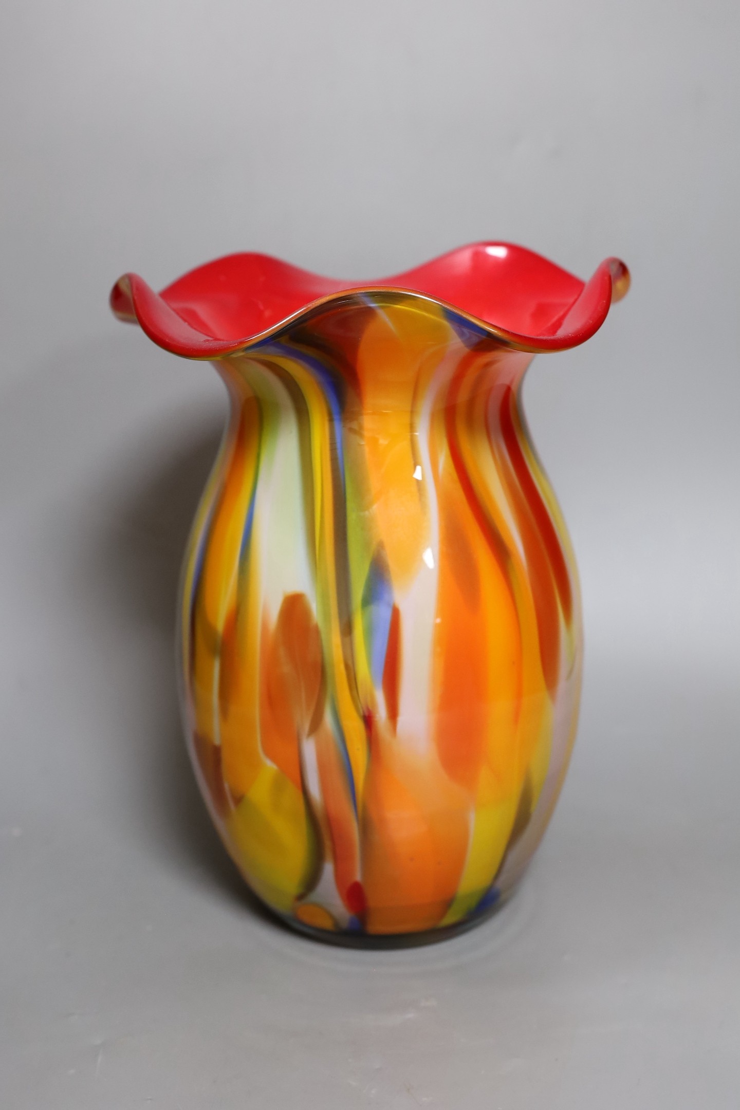 A Murano style Art glass vase, 32cm